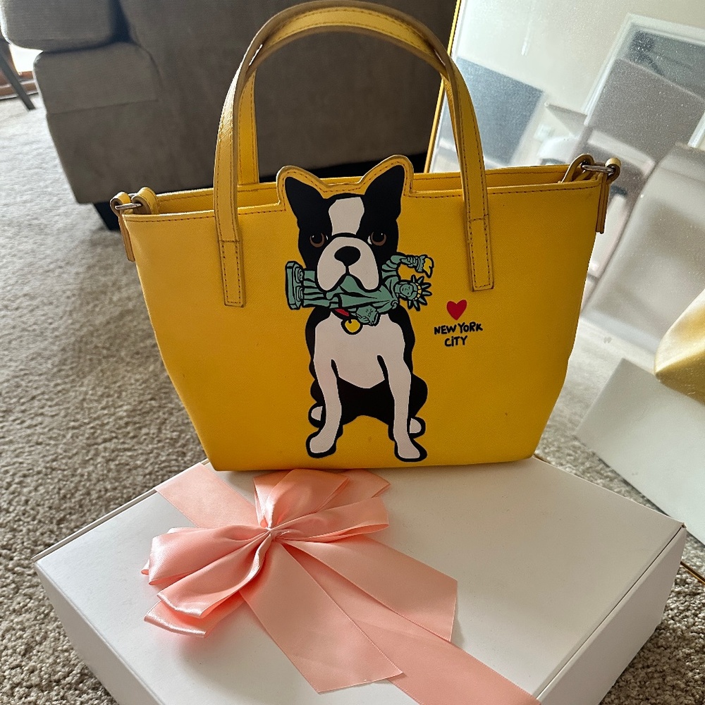 Marc Tetro Boston Dog Yellow  Tote Bag